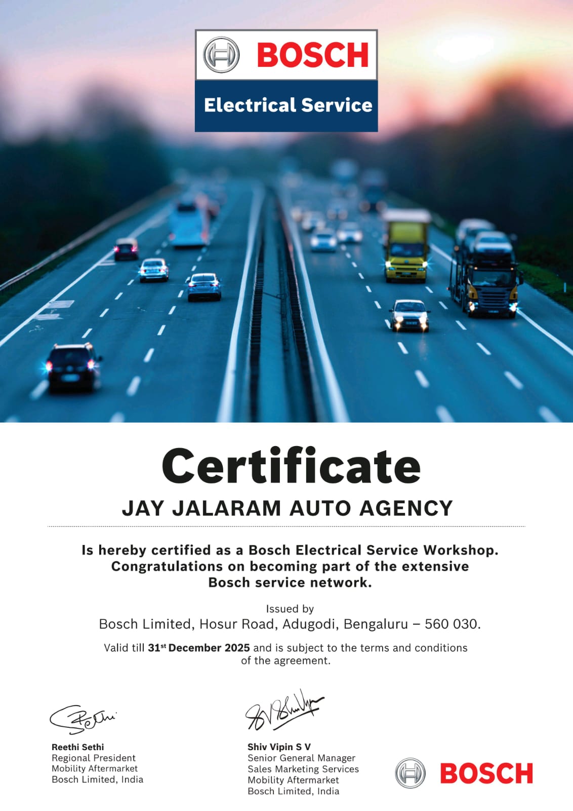 Authorized Dealer for Standard & Sub-assemblies